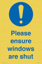MV10488: Please ensure windows are shut