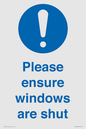 MV10488: Please ensure windows are shut