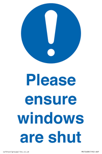 MV10488: Please ensure windows are shut