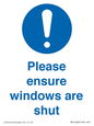 MV10488: Please ensure windows are shut