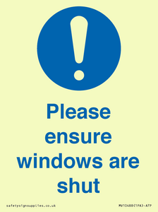 MV10488: Please ensure windows are shut
