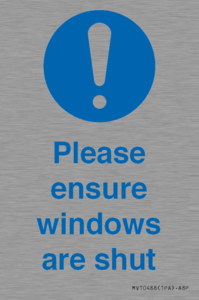 MV10488: Please ensure windows are shut