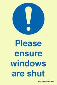 MV10488: Please ensure windows are shut