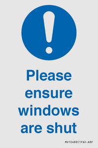 MV10488: Please ensure windows are shut