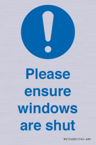 MV10488: Please ensure windows are shut