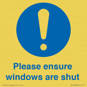MV10488: Please ensure windows are shut