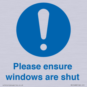 MV10488: Please ensure windows are shut