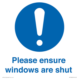 MV10488: Please ensure windows are shut