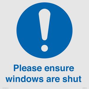 MV10488: Please ensure windows are shut