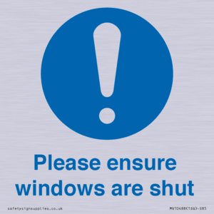 MV10488: Please ensure windows are shut