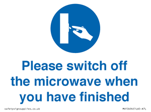 MV10494: Please switch off the microwave when you have finished