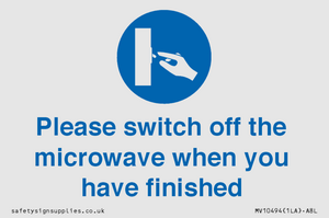 MV10494: Please switch off the microwave when you have finished