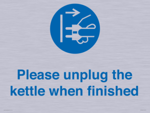 MV10496: Please unplug the kettle when finished
