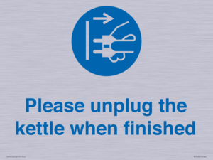 MV10496: Please unplug the kettle when finished