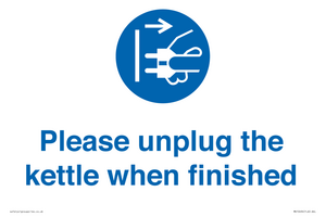 MV10496: Please unplug the kettle when finished