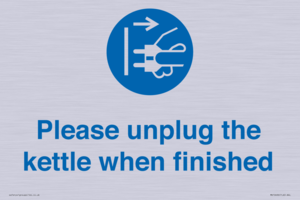 MV10496: Please unplug the kettle when finished