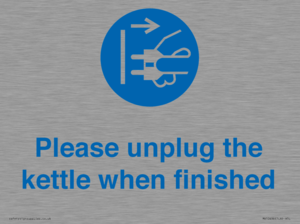 MV10496: Please unplug the kettle when finished