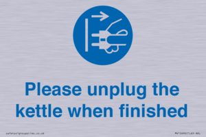 MV10496: Please unplug the kettle when finished