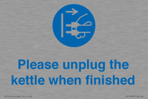 MV10496: Please unplug the kettle when finished
