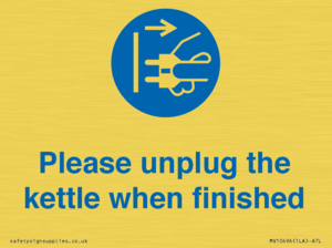 MV10496: Please unplug the kettle when finished