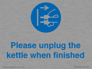 MV10496: Please unplug the kettle when finished