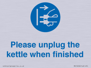 MV10496: Please unplug the kettle when finished