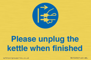 MV10496: Please unplug the kettle when finished
