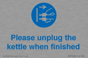 MV10496: Please unplug the kettle when finished