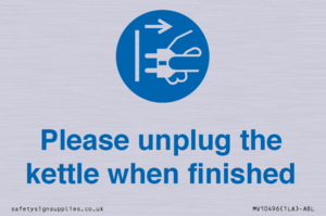 MV10496: Please unplug the kettle when finished