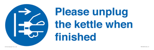 MV10496: Please unplug the kettle when finished