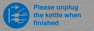 MV10496: Please unplug the kettle when finished
