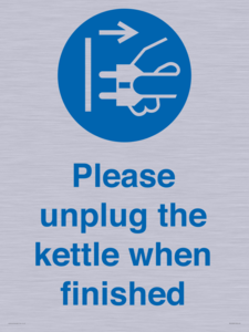 MV10496: Please unplug the kettle when finished