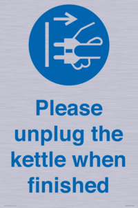 MV10496: Please unplug the kettle when finished