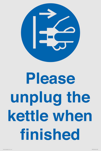 MV10496: Please unplug the kettle when finished