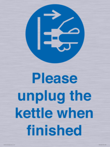 MV10496: Please unplug the kettle when finished