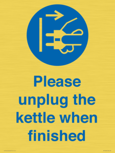 MV10496: Please unplug the kettle when finished