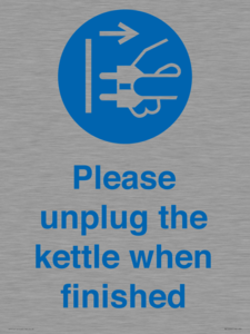 MV10496: Please unplug the kettle when finished