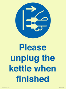 MV10496: Please unplug the kettle when finished