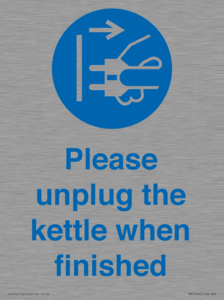MV10496: Please unplug the kettle when finished