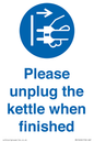 MV10496: Please unplug the kettle when finished