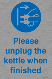 MV10496: Please unplug the kettle when finished