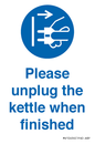 MV10496: Please unplug the kettle when finished