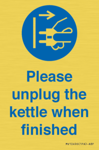 MV10496: Please unplug the kettle when finished