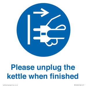 MV10496: Please unplug the kettle when finished