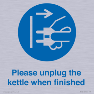 MV10496: Please unplug the kettle when finished