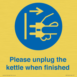 MV10496: Please unplug the kettle when finished