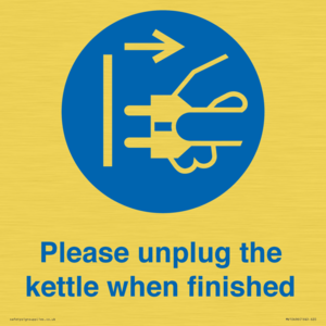MV10496: Please unplug the kettle when finished