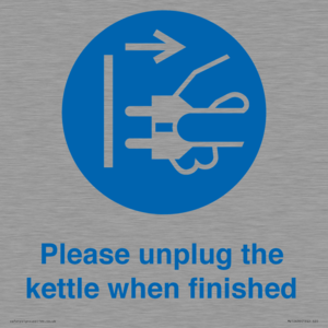 MV10496: Please unplug the kettle when finished