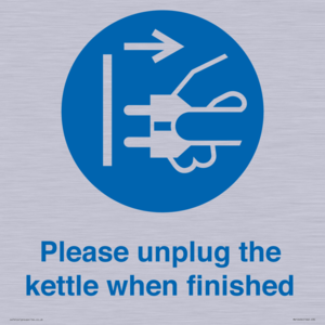 MV10496: Please unplug the kettle when finished