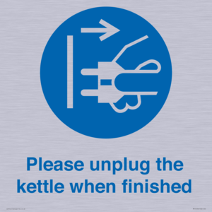 MV10496: Please unplug the kettle when finished